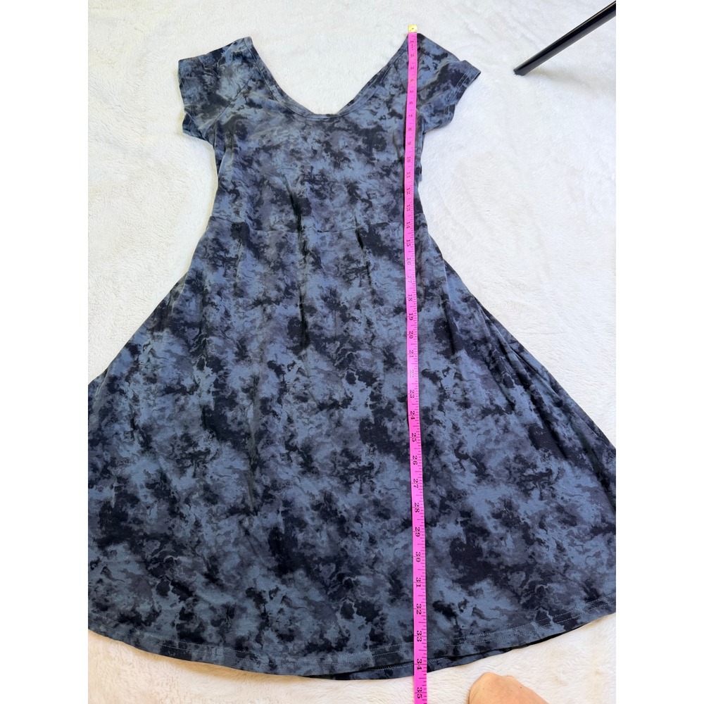 Pact Fit and Flare Dress Womens Small Grey Tie Dye Cutout Back Organic Cotton - Picture 11 of 11